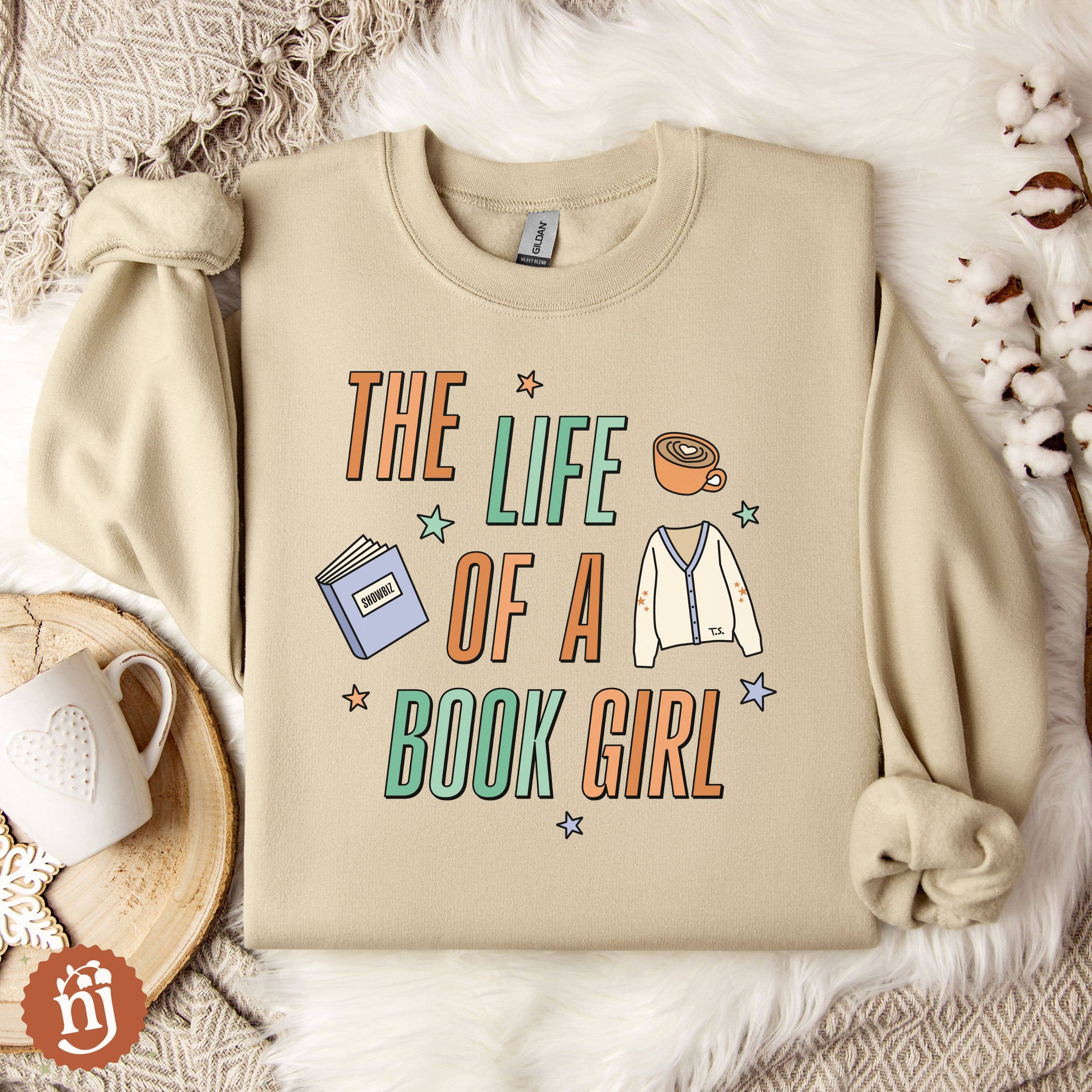 Nearly June Design Co - Wholesale Sweatshirt - Unisex - Taylor The Life of a Book Girl Sweatshirt1