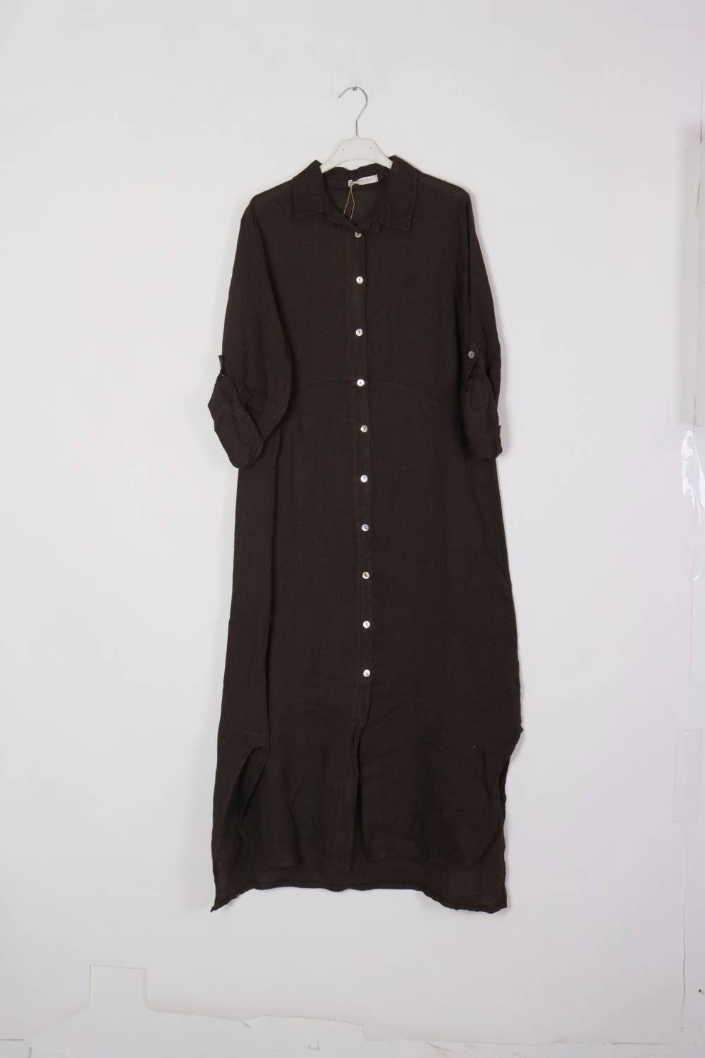 LÉA & LUC - Wholesale Dress - Women's - Long shirt dresses in 100% Linen REF. 148444