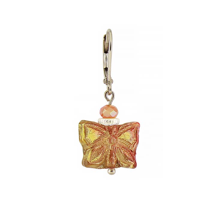 Baked Beads - Wholesale Dangle Earrings - Glass Butterfly Bead Earring