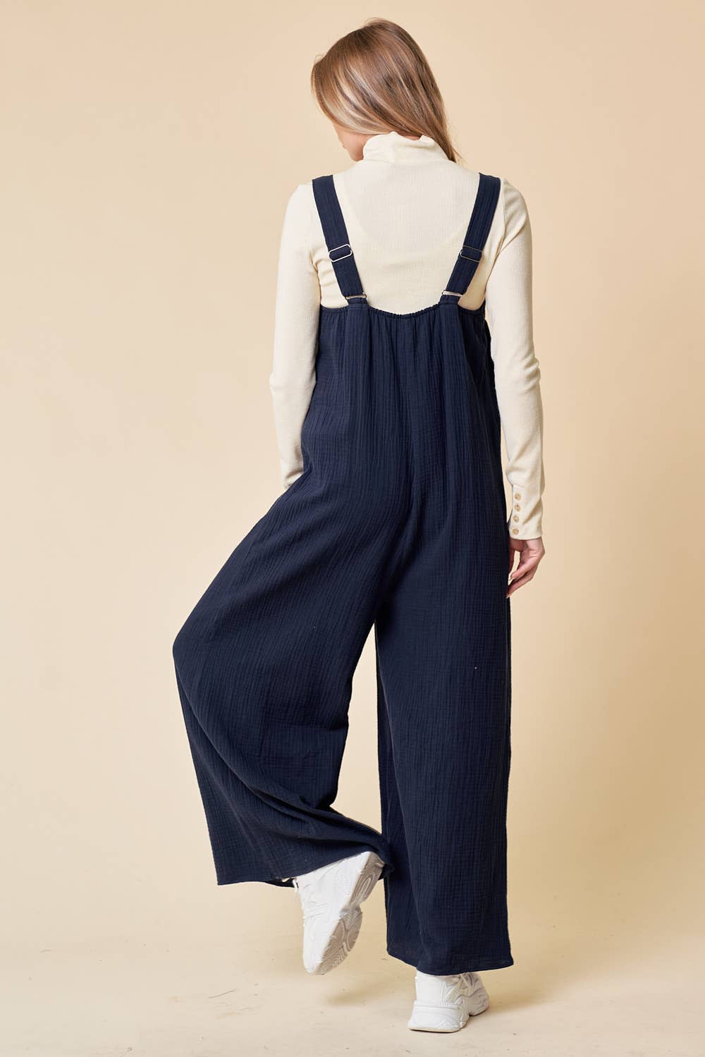 Marine Combinaison double en gaze de coton avec bouton sur le devant - 27058R en vente sur Faire4