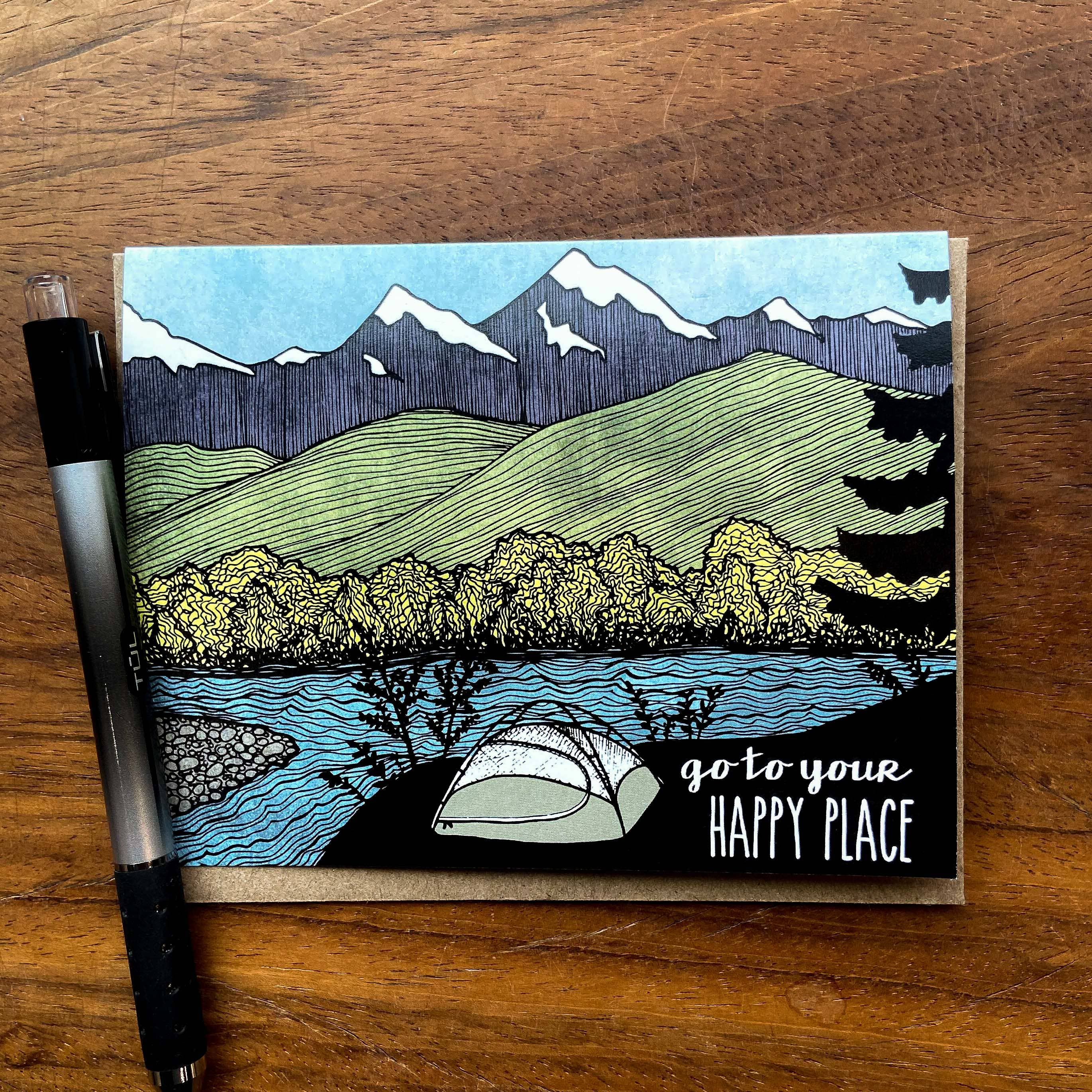 Red Umbrella Designs - Wholesale Everyday Greeting Card - Happy Camper Greeting Card1