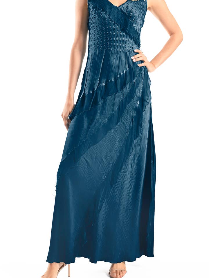 CAD4409SO - Escote en V con volantes en talla S/L para venta al por mayor de Komarov