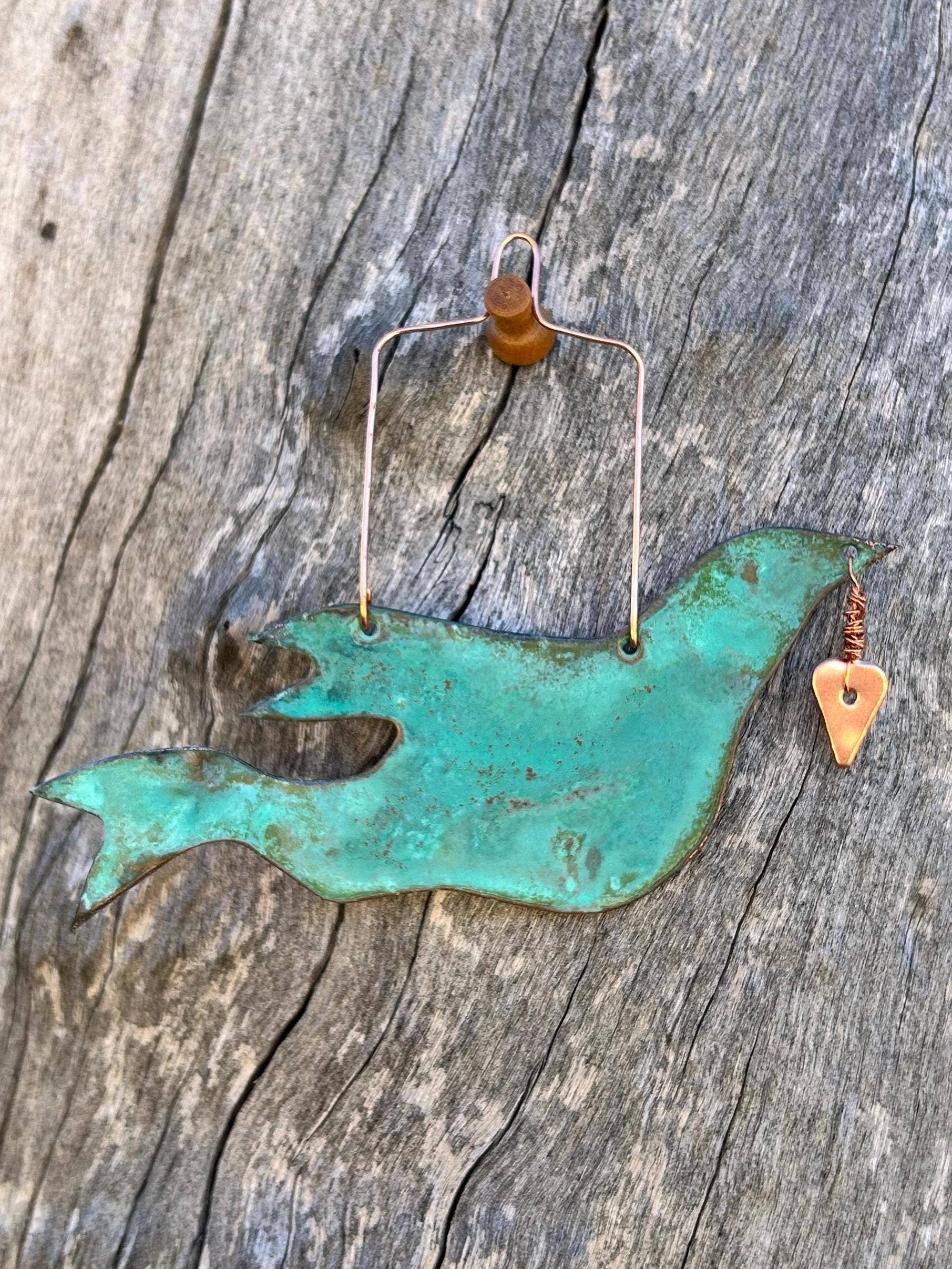 Dos Damas Designs - Wholesale Ornament - Duif Vrede Koperen Kerstornament1