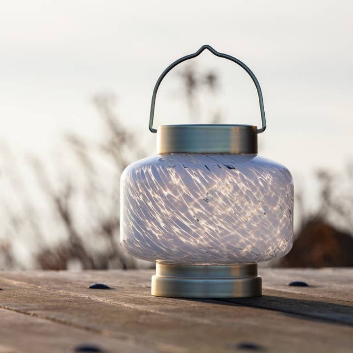 Allsop Home & Garden - Wholesale Buiten/gazonlicht - Boaters Lantern - Glazen buitenlantaarn op zonne-energie van 7,5 „- Vierkant6
