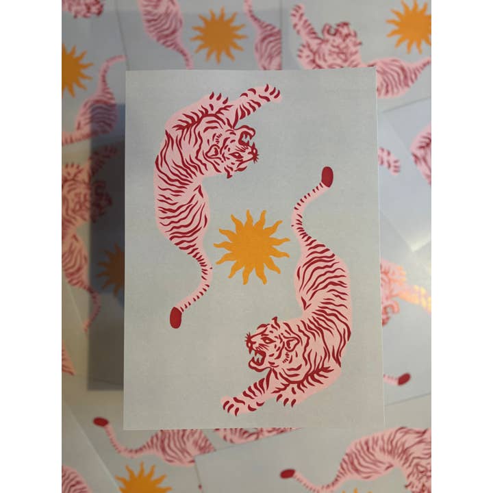 Tigers Print A4 for wholesale by Betty Ratbag