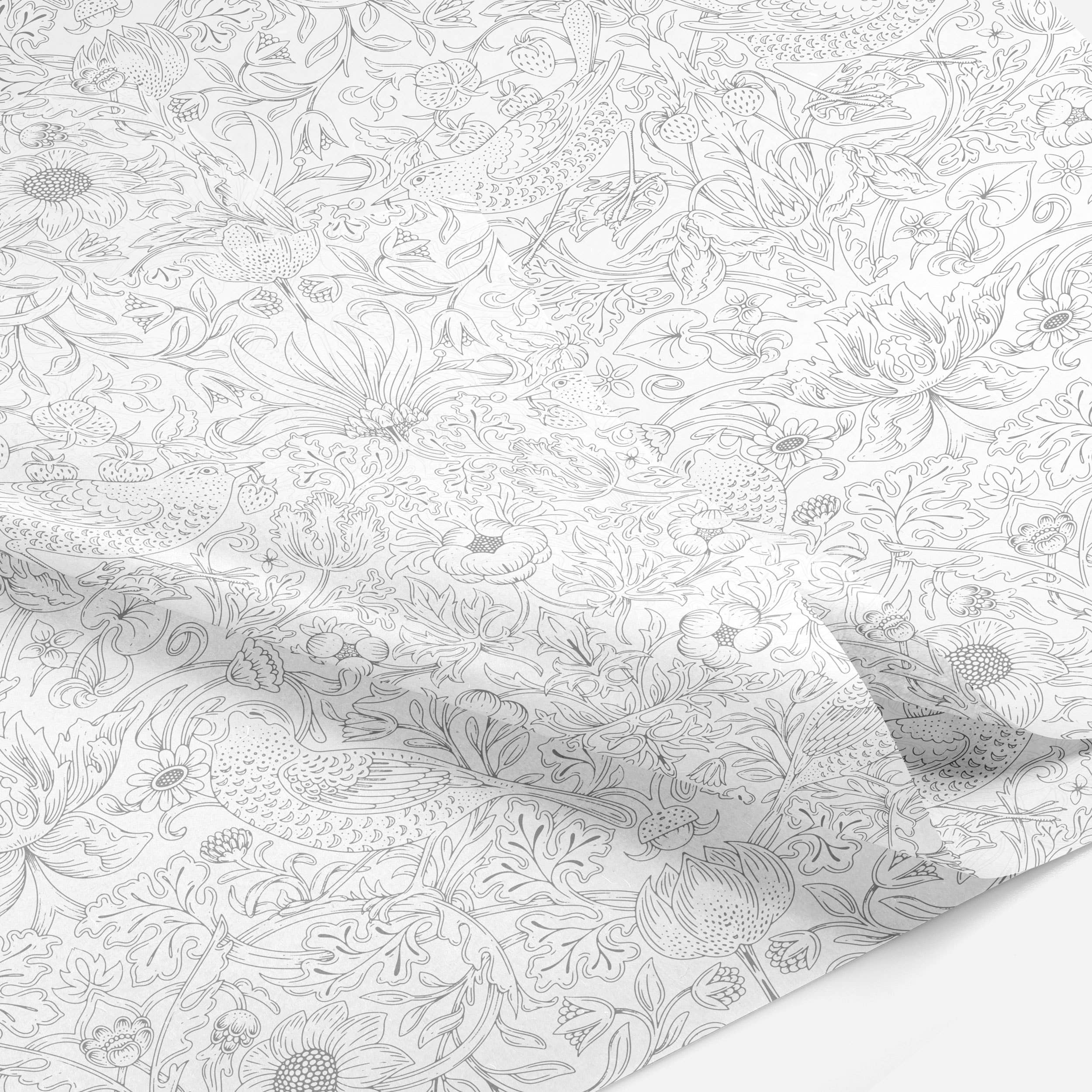 Papergem – Engroshandel Silkepapir – Silver Strawberry Thief5