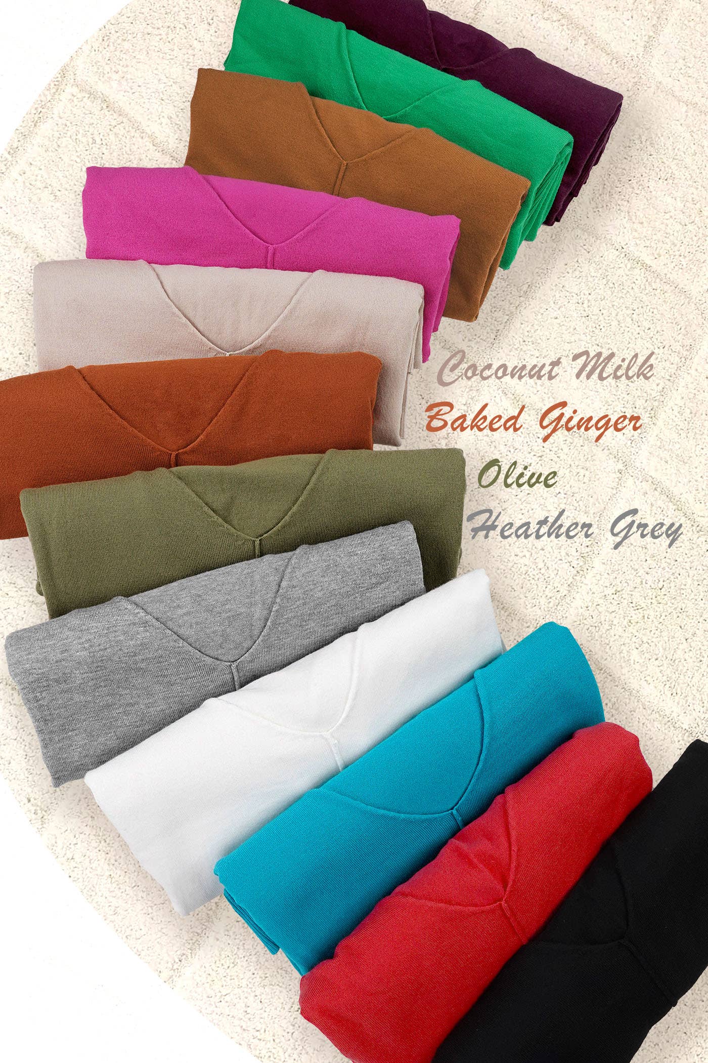 La Miel - Wholesale Knit Sweater - Women's - JBS3122-Stretchy V-neck Long Sleeve Lightweight Knit Top34