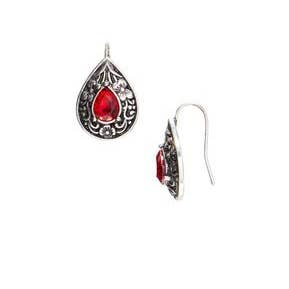 Vintage Embossed Ruby Earrings for wholesale by Laurent Scott Collection