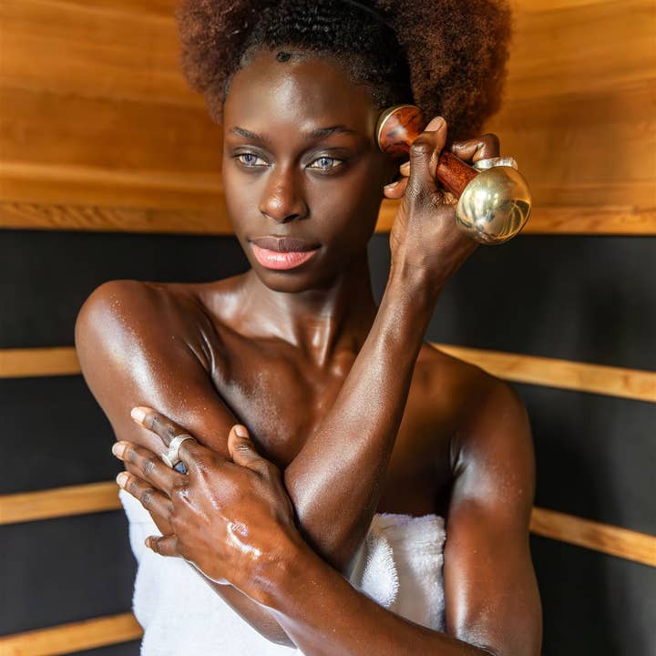 PAAVANI Ayurveda - Wholesale Body Massager - Dual-Dome Kansa Wand | Ayurvedic Tool for Detoxification6