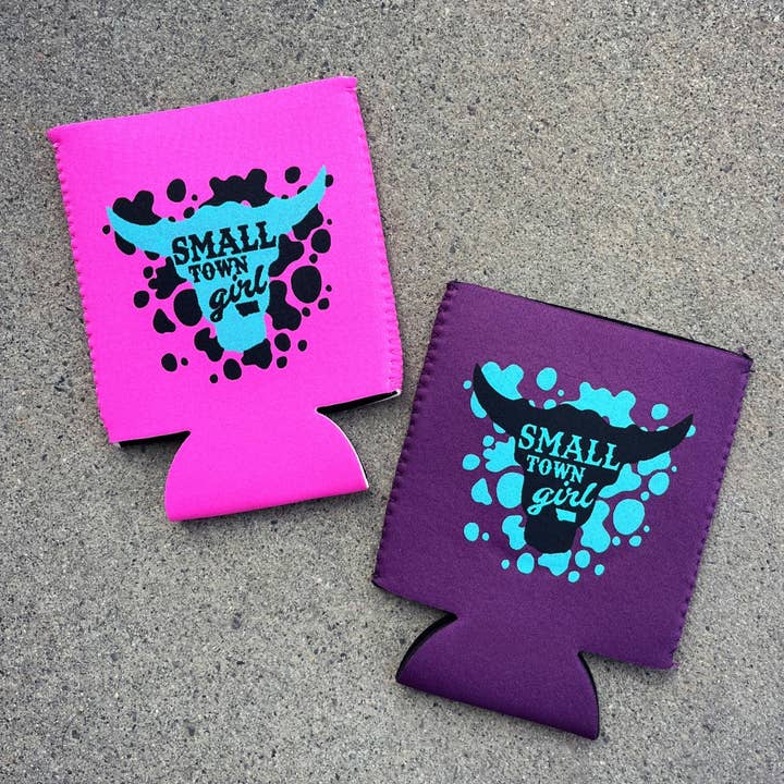 Back Road Designs - Wholesale Drink Huggers & Koozies - MONTANA SMALL TOWN GIRL KOOZIES
