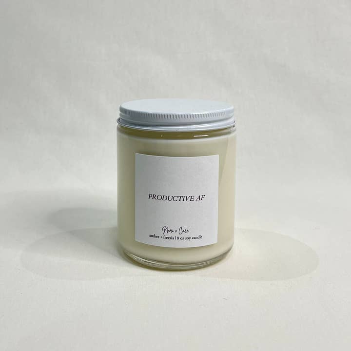 Productive AF Soy Candle for wholesale by Nari x Care