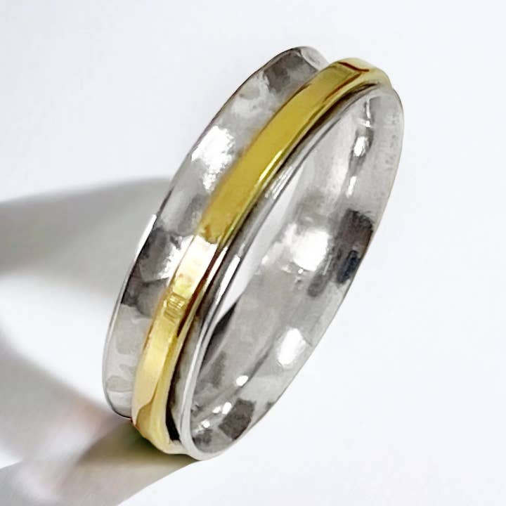 925 sterling silver rotating ring/meditation ring - RG925-22 for wholesale by MadamLili