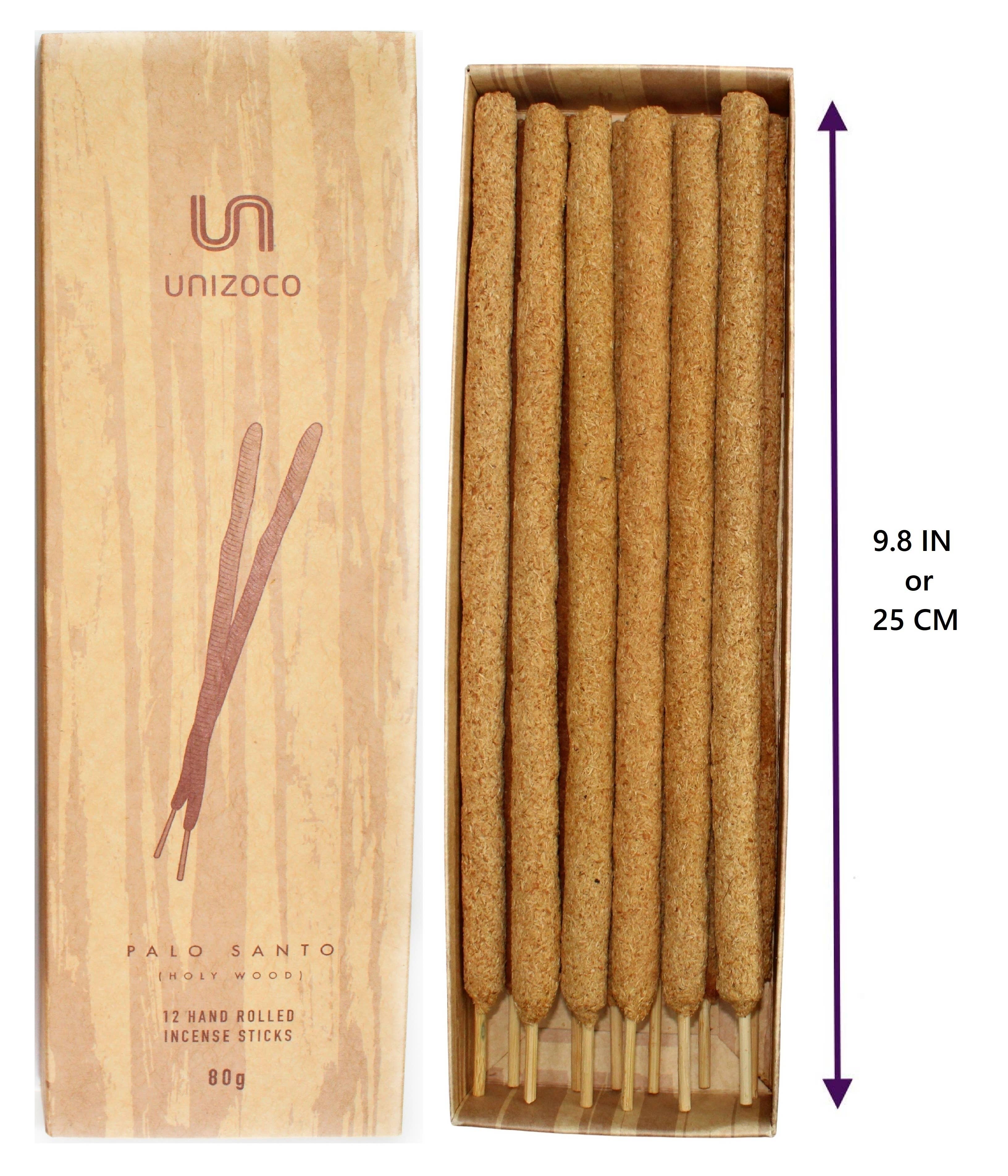 UNIZOCO - Vendita all'ingrosso Incensi - Bastoncini di Incenso Palo Santo Premium fatti a mano | 12 pezzi2
