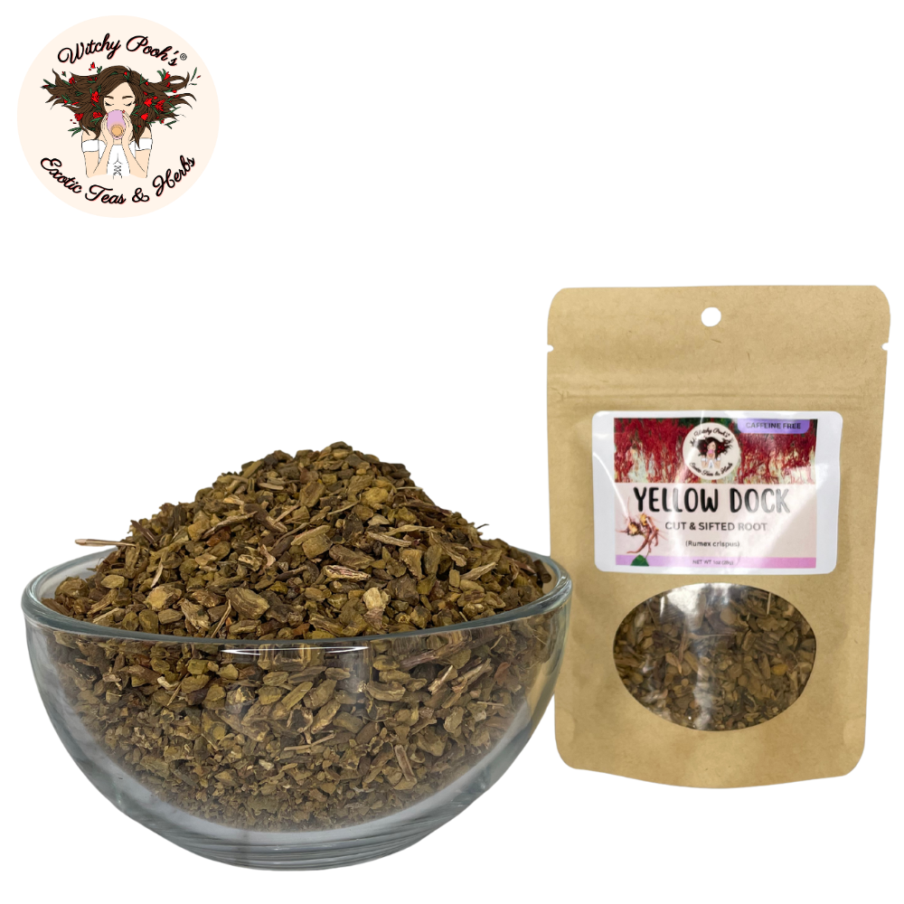 Witchy Pooh's Exotic Teas & Herbs - Wholesale Loose Tea - Witchy Pooh's Yellow Dock Tea - Cut & Sifted Root, Caffeine 7