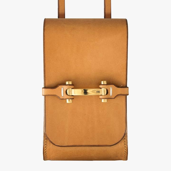 Borsa in pelle per concia vegetale color cammello per la vendita all'ingrosso da parte di CXC