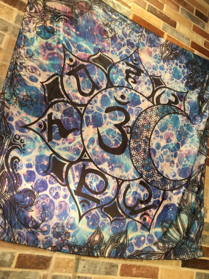 Sun And Moon Lotus Chakras Tapestry for wholesale by Enlighten