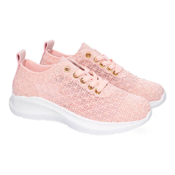 Baskets décontractées pour femme confortables et élégantes rose pour la vente par Brideluxe Mayorista