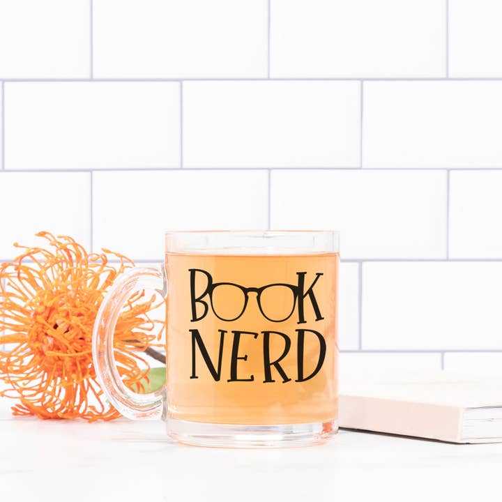 KPP Designs - Wholesale Coffee Mug - Book Nerd Glass Coffee Mug | Reading Lover Gift For Reader2