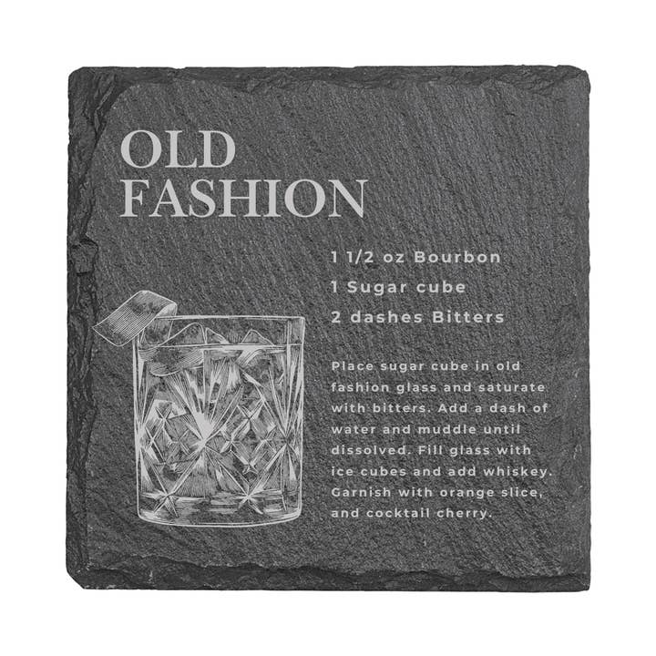 Nautically Northern - Wholesale Coasters - Classic Cocktail Recipe Coasters | Wood & Slate Bar Coasters19