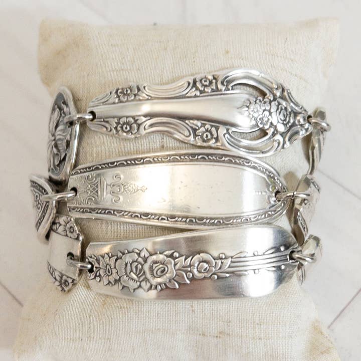 Multi-Link Silverware Handle Bracelet for wholesale by Girl Ran Away With the Spoon