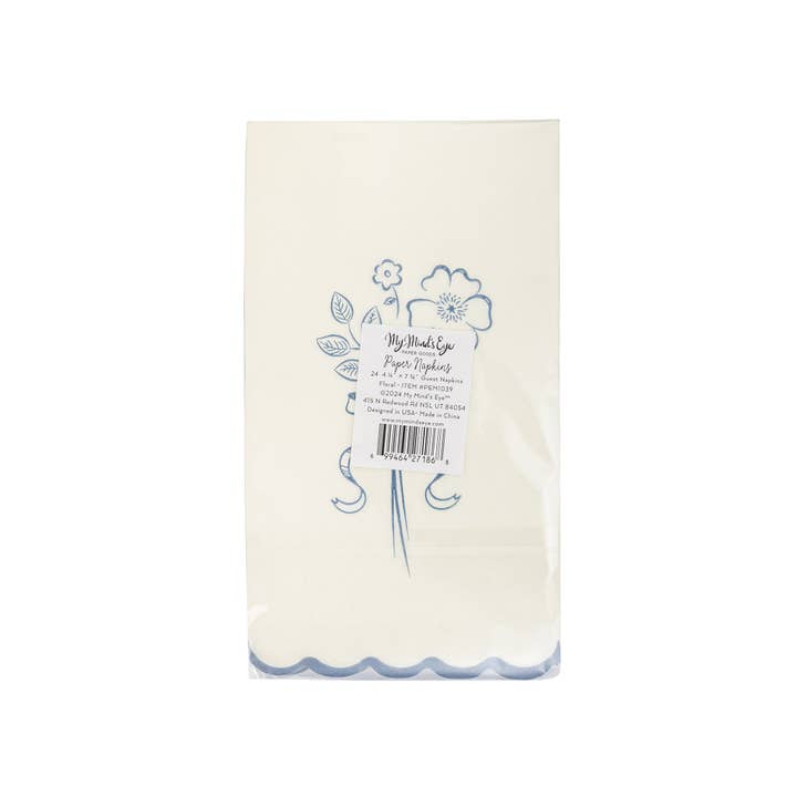 My Mind’s Eye - Wholesale Disposable Napkin - PEM1039 - Pembroke Flower Paper Disposable Dinner Napkin2