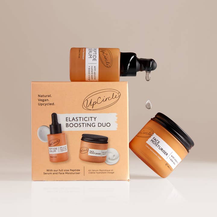 Eco Vegan Elasticity Boosting Duo Natural Spa Wellbeing Gift Set for wholesale by UpCircle Beauty UK