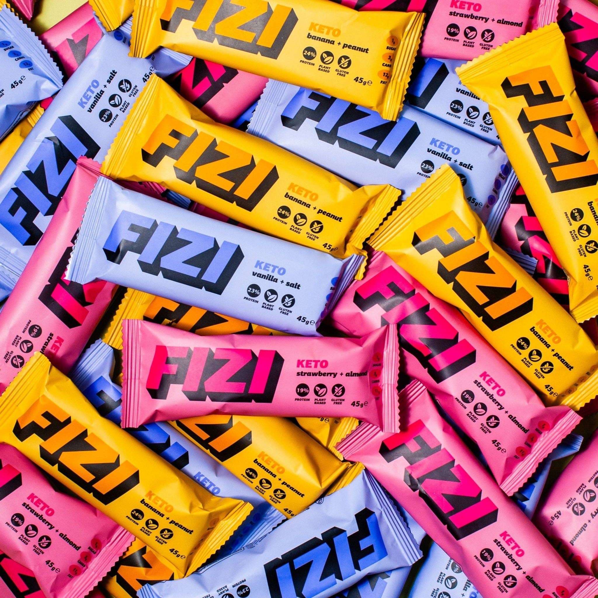 FIZI – wholesale Snack bar – KETO BOX 10x45G5