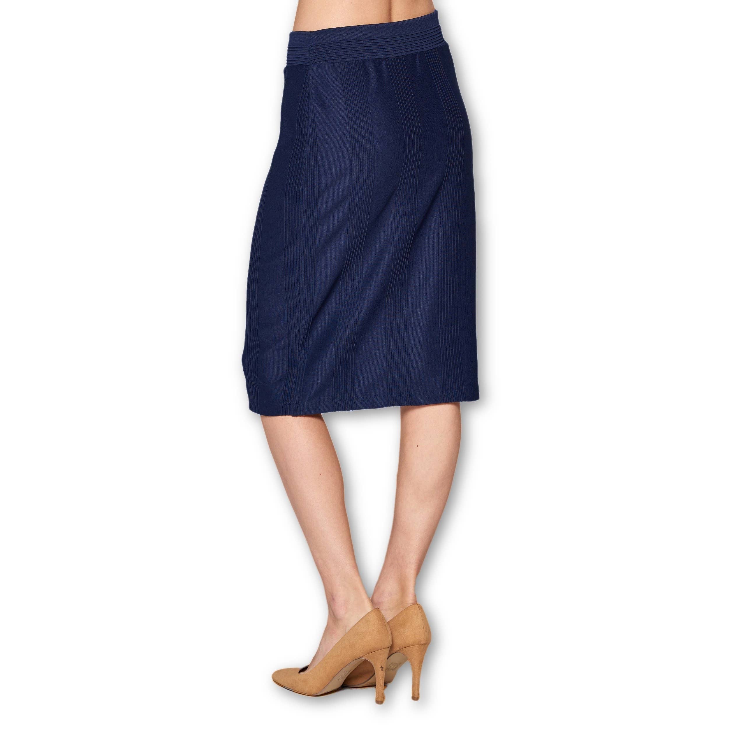 LKLUV – Großhandel Rock – Damen – Hergestellt in den USA — Stretch-Bleistiftrock mit hoher Taille2