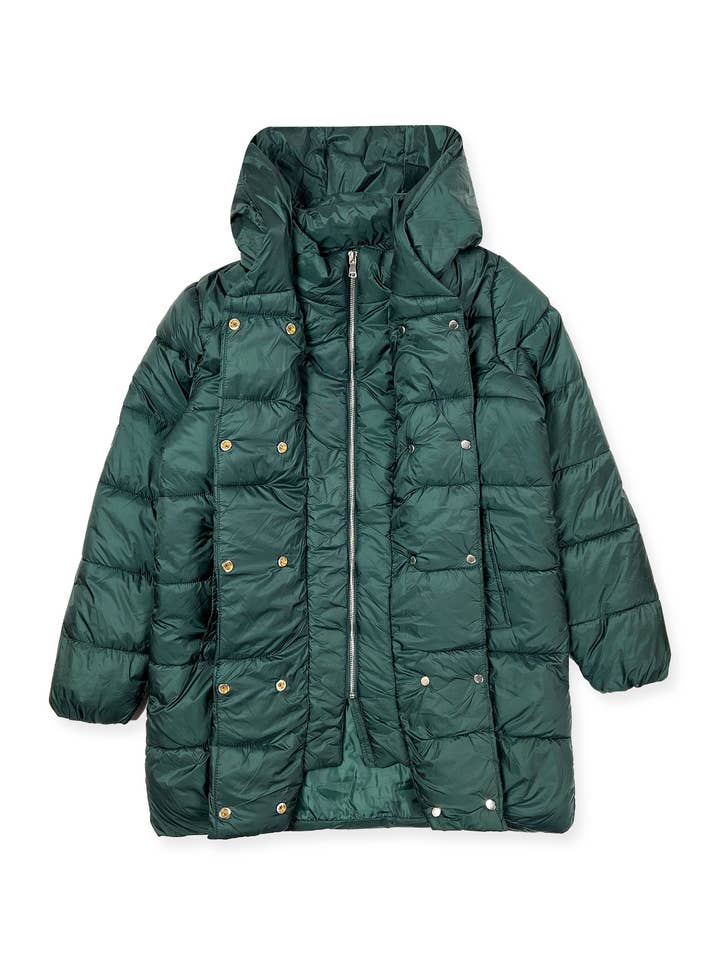 Chase USA International - Vendita all'ingrosso Piumino - Donna - Giacca Piumino con Cappuccio da Donna #013