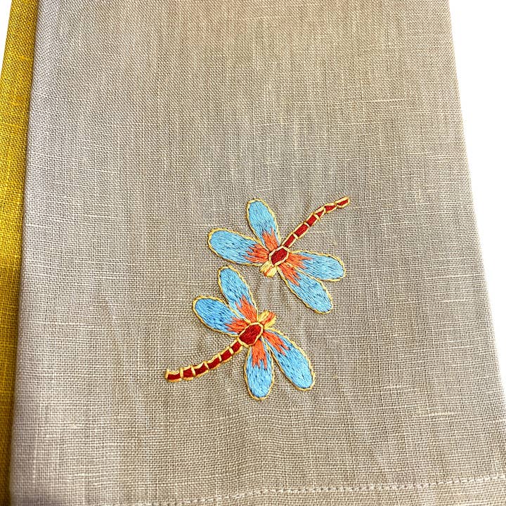 Wooven - Wholesale Hand Towel - "Botanicals" Hand Towels, hand embroidered linen