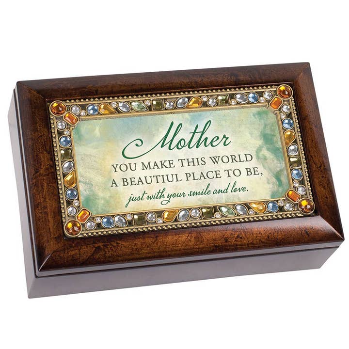 Dicksons - Wholesale Music Box - Kids & Baby - Mother Petite Amber Jeweled Music Box