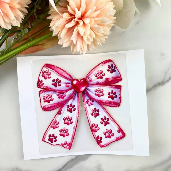 Tassavtryck Valentine-rosett | 4" UV DTF-dekal för wholesale av HKS Custom Designs