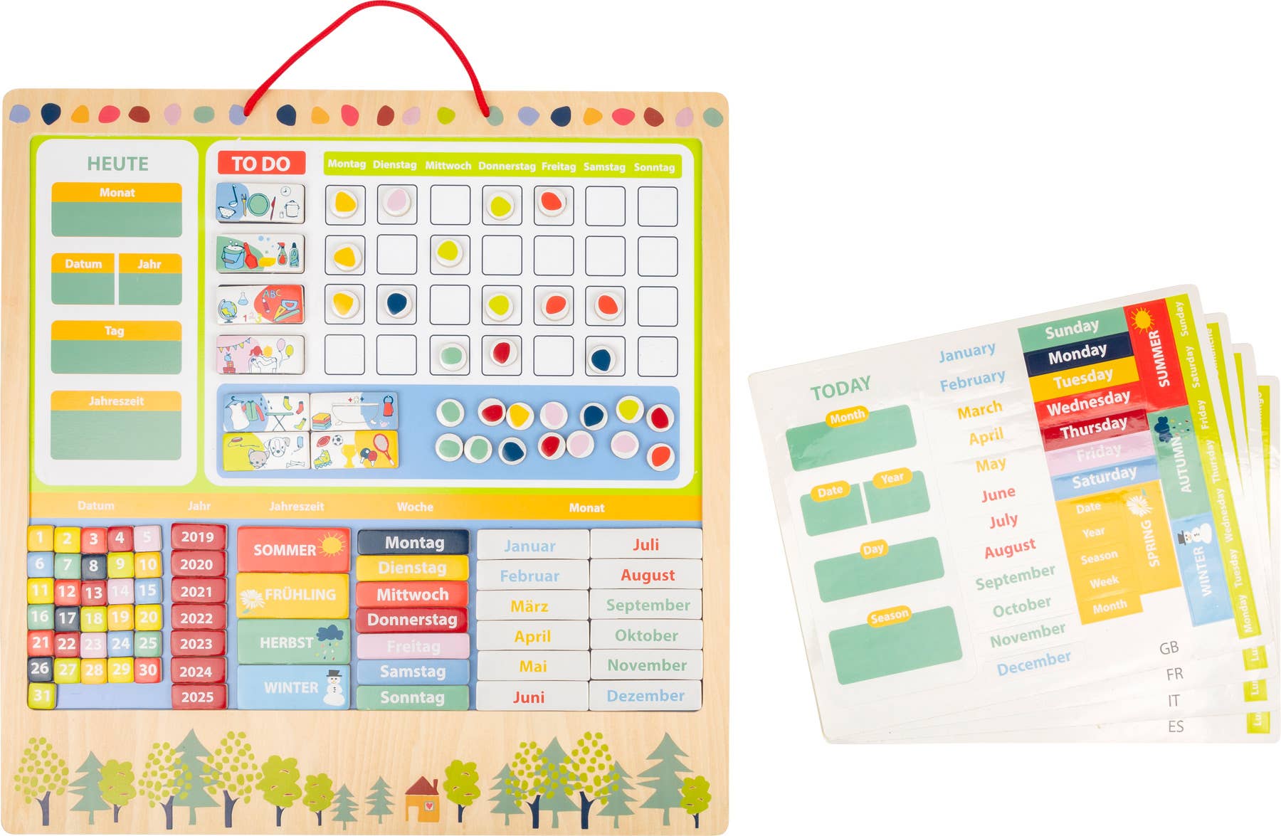 small foot - Wholesale Brain Game - Kids - Weekly Planner, magnetic "Educate"1