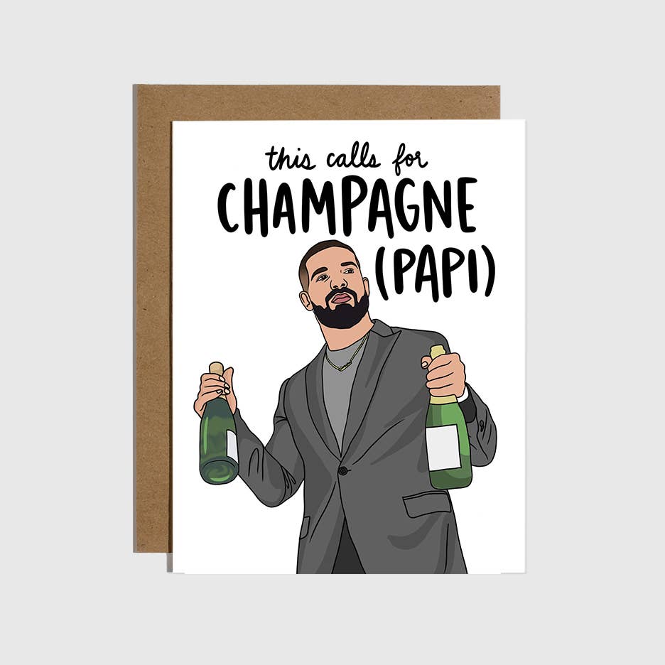 Brittany Paige - Wholesale Congratulations Card - Champagne Papi Congrats Card