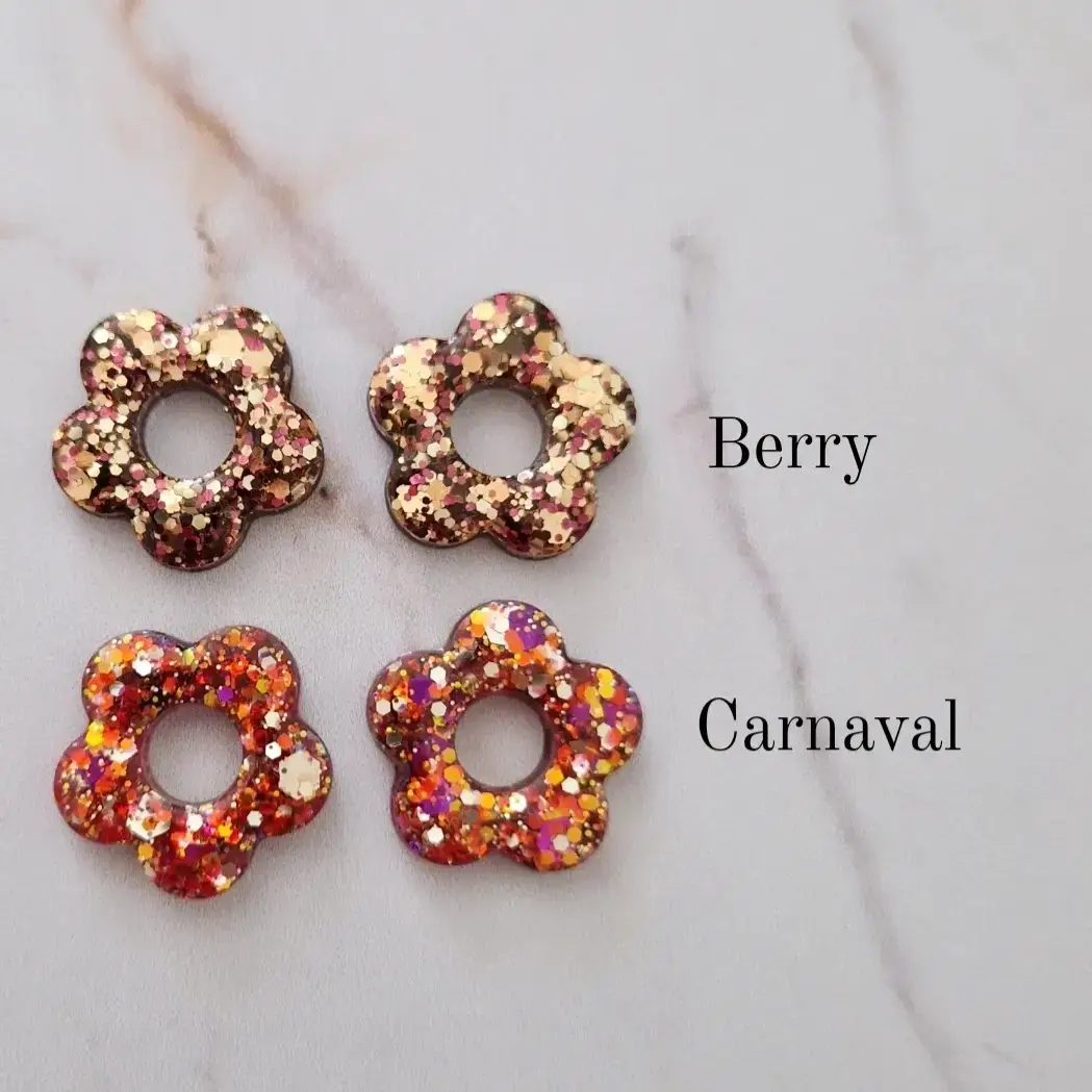 Les Noeuds de Maman - Vente Pince à cheveux – femme - Fleurs pour créole SEULES (sans créoles) couleurs au choix6