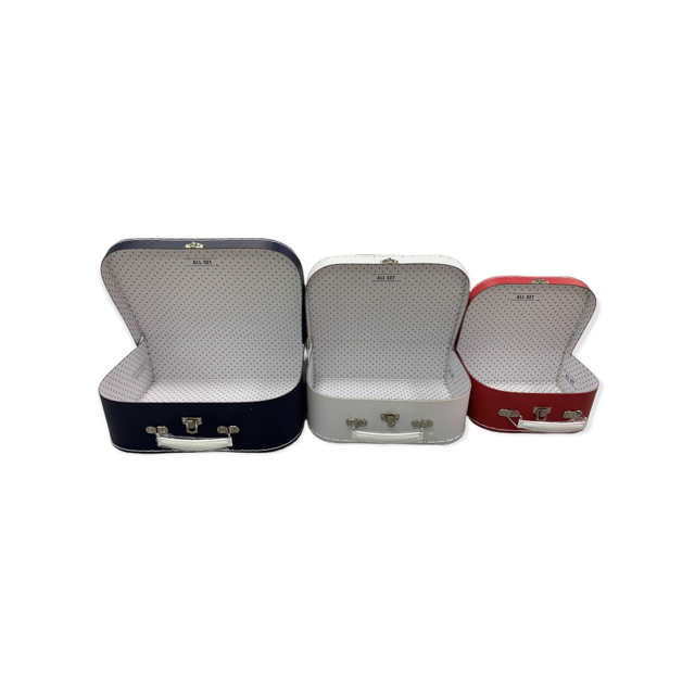 The All Set Company - Wholesale Decorative Box - Decorative Storage Box - Suitcase Style - Nested Set of 34