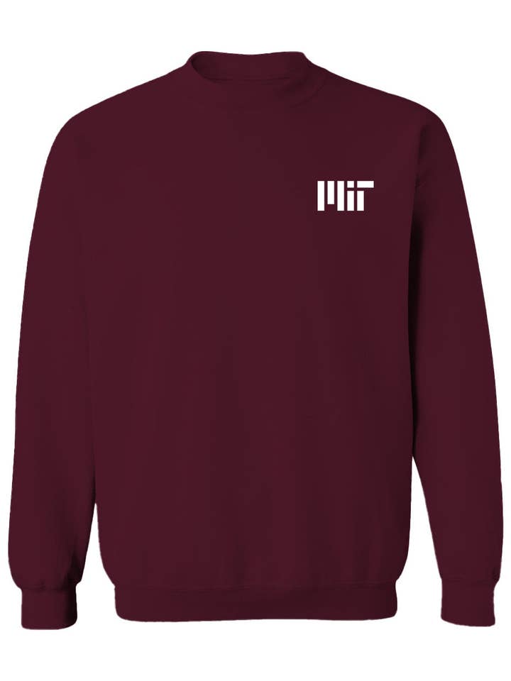 Vive La Fete - Wholesale Graphic Sweatshirt - Women's - MIT Engineers Hand Sketched Vive La Fete Impressions Artwork Maroon Crew Neck Sweatshirt for Women