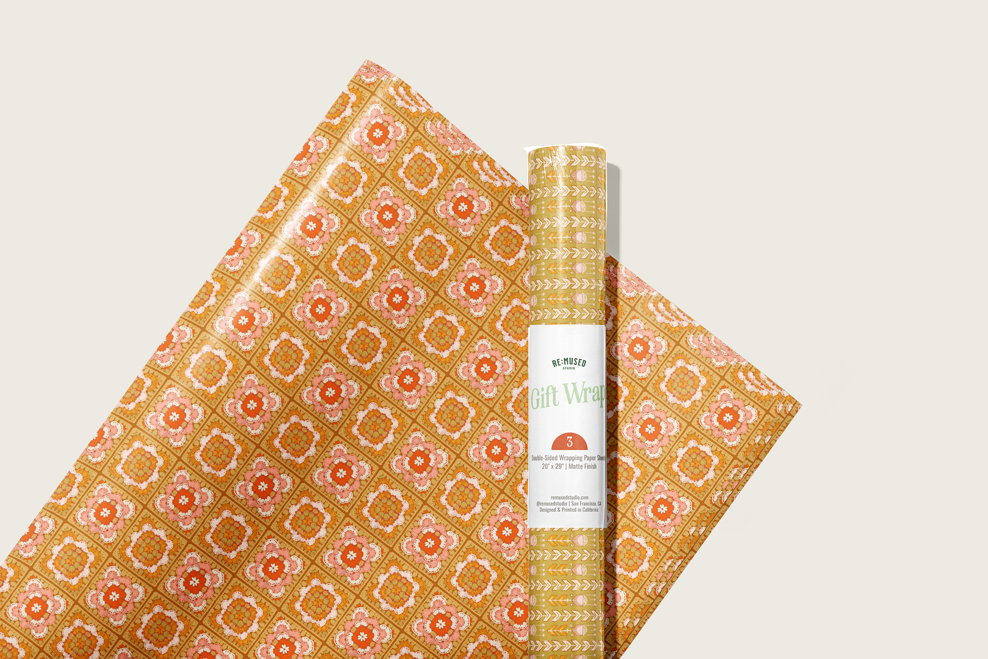 re:mused studio - Wholesale Flat Wrap - Petalcraft Gift Wrap Sheet-Double Sided16