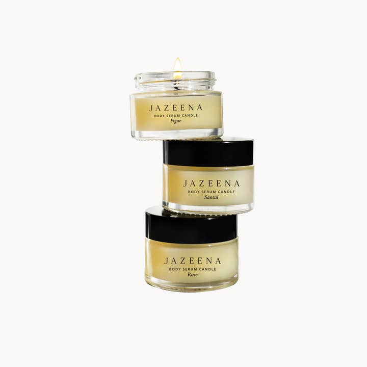 Body Serum Candle Set | Giftable, Trial-sized 3x1oz for wholesale by Jazeena
