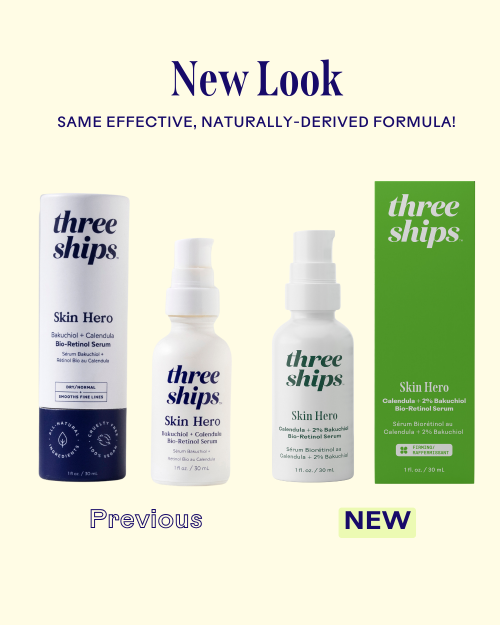 Three Ships (No Duties | Ships from US/CA | USMCA Compliant) - Wholesale Facial Serum/Concentrate - SkinHero™ Calendula + 2% Bakuchiol Bio-Retinol Serum7