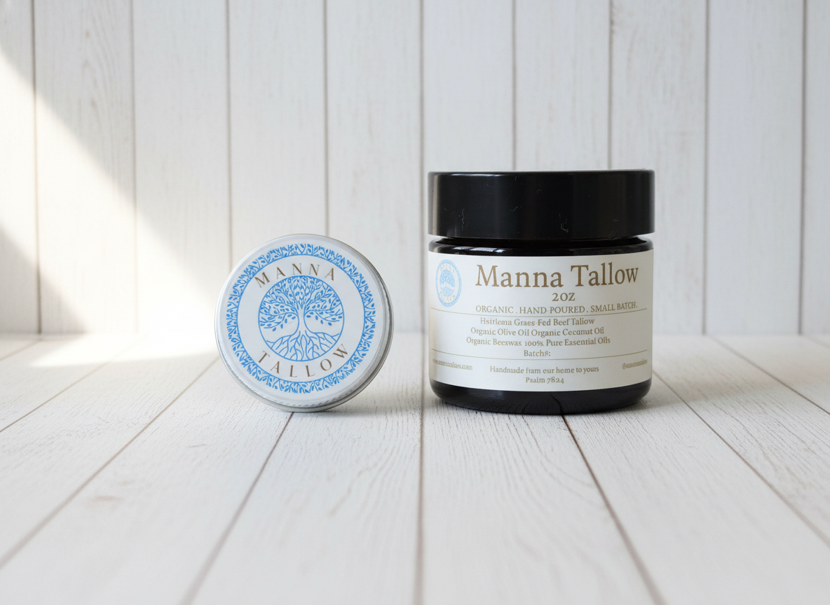Manna Tallow - Wholesale Body Cream/Lotion - Heavenly Calm by Manna Tallow -  Magnesium Cream with Lavender & Chamomile 2oz1