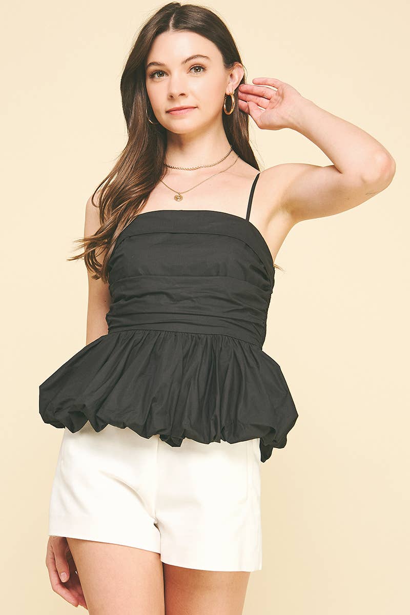 PINCH - Wholesale Blouse - Women's - BUBBLED HEM SLEEVELESS TOP - 6072T0