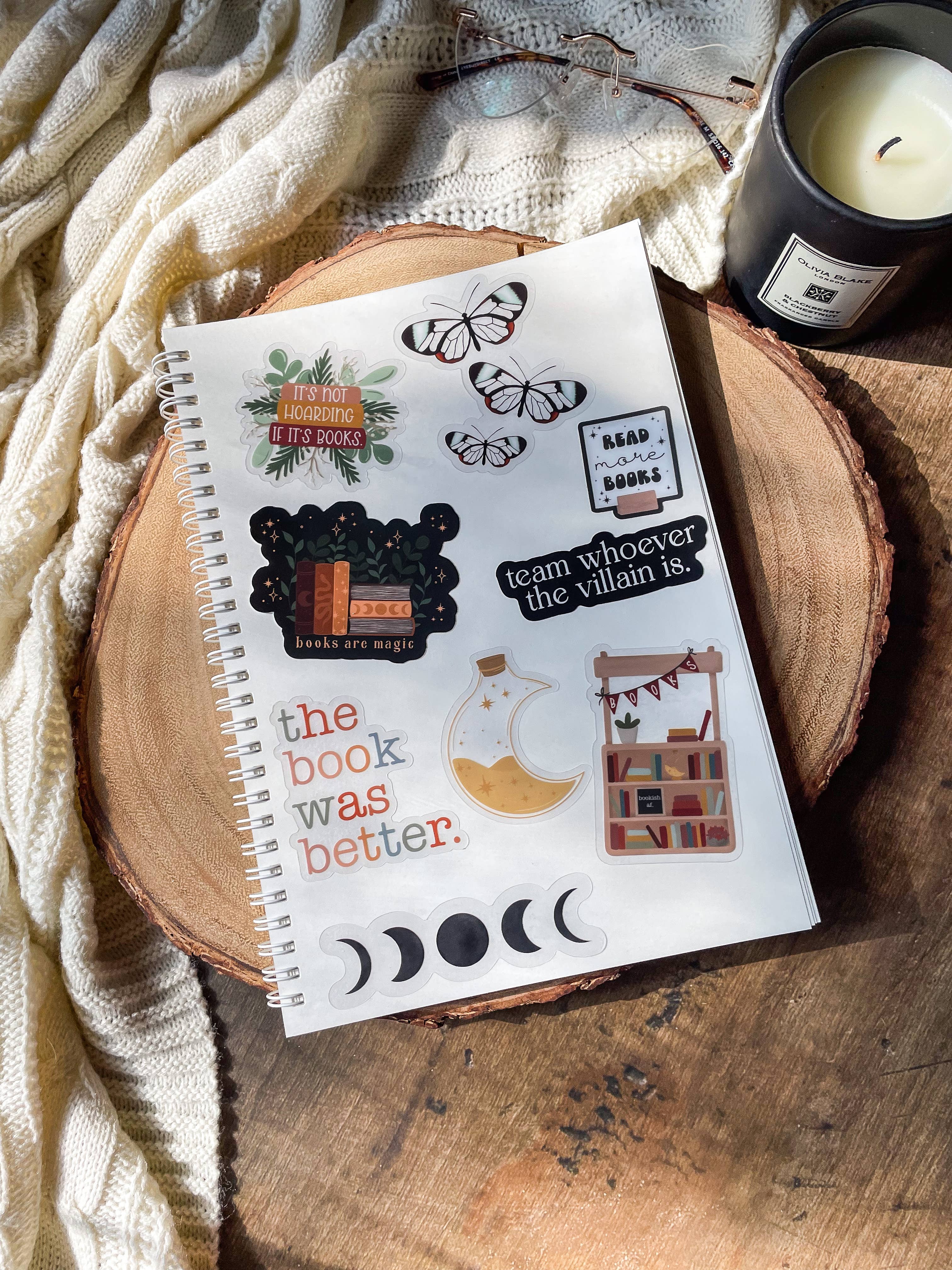 Meaggie Moos - Wholesale Sticker - Midnight Lilypad Reusable Sticker Book | B5 | 50 Pages5