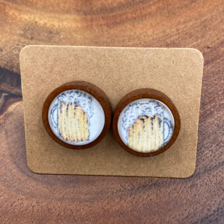 Boucles d'oreilles à tige ronde pour la vente par GeekyBeerGal