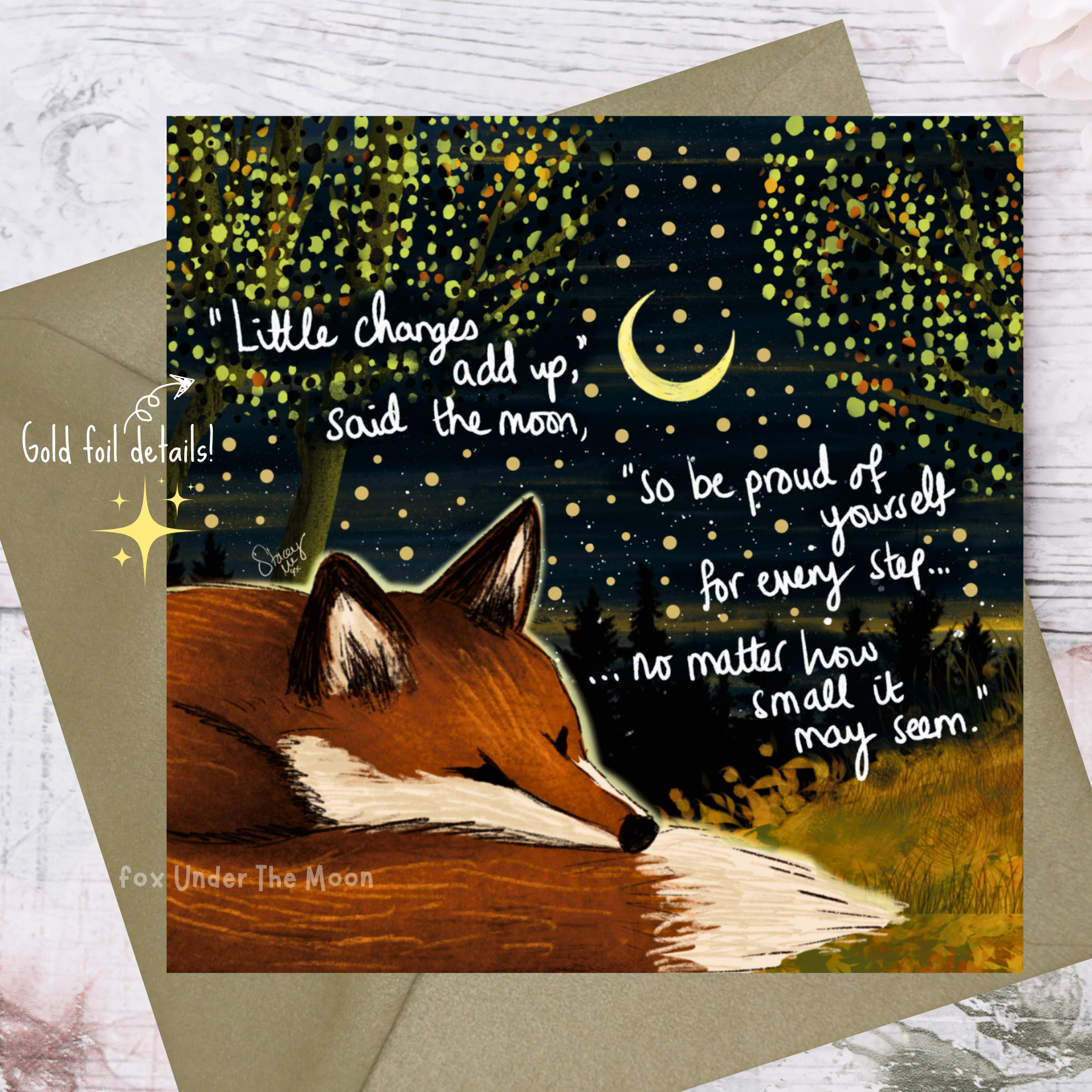 Fox Under The Moon - Wholesale Everyday Greeting Card - 'Little Changes' - Greeting Card From Fox Under The Moon1