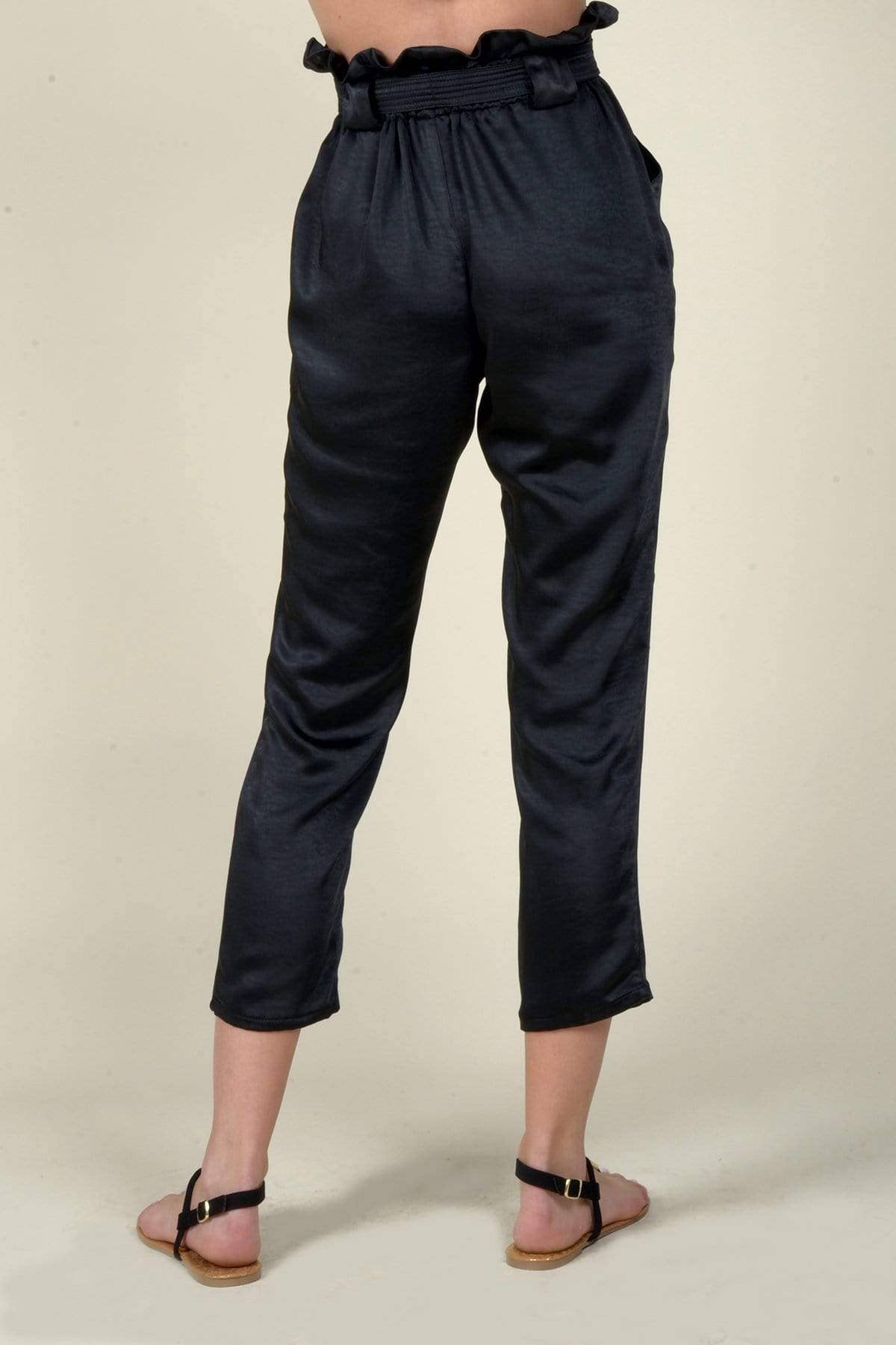 Eva Franco - Wholesale Pants - Women's - Cargo Pants High Waist with Tie and Pockets8