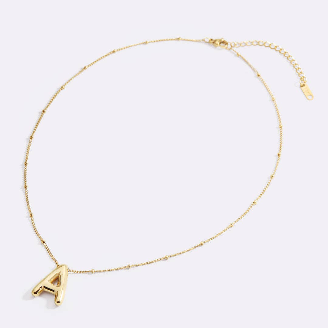 Mint & Lily - Wholesale Pendant/Charm Necklace - Balloon Initial Necklace with Satellite Chain55