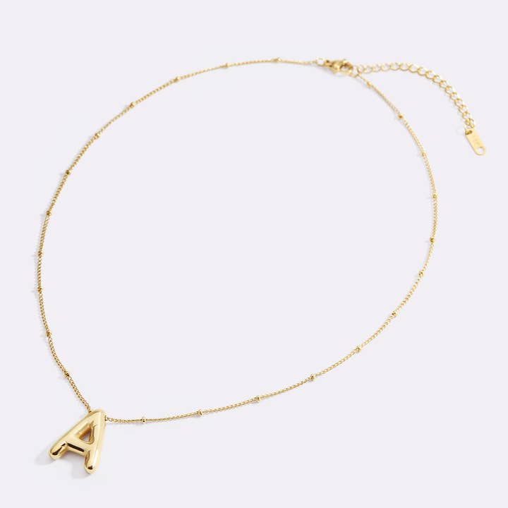 Mint & Lily - Wholesale Pendant/Charm Necklace - Balloon Initial Necklace with Satellite Chain55