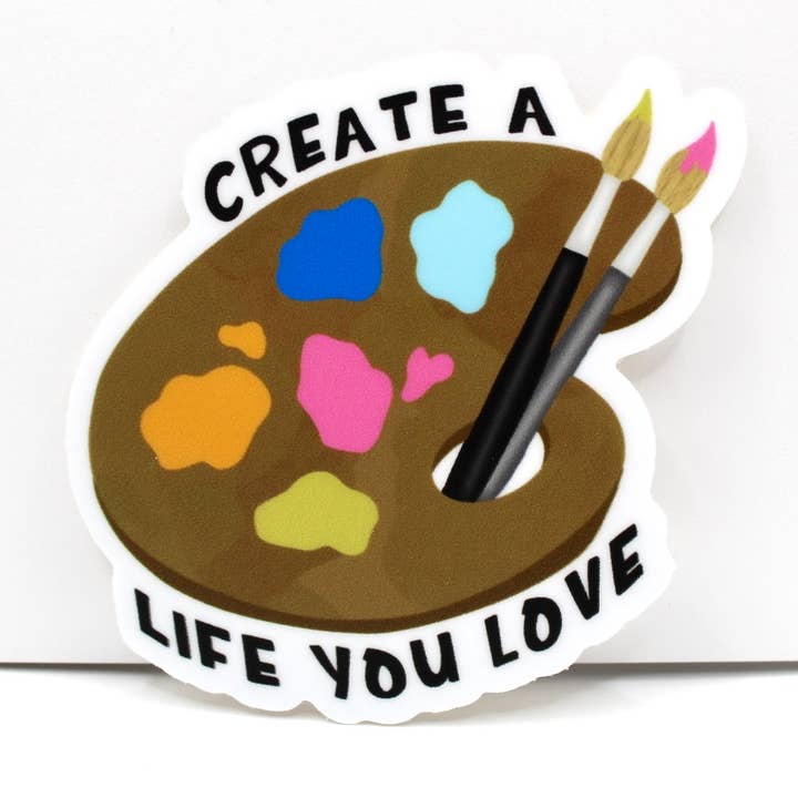 Cria um Autocolante de Paleta de Vida que Amas por atacado de Crowded Cat Studio