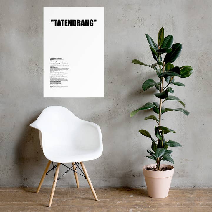 Poster „Zust for action” - Wit voor wholesale door Positive Lifestyle Clothing